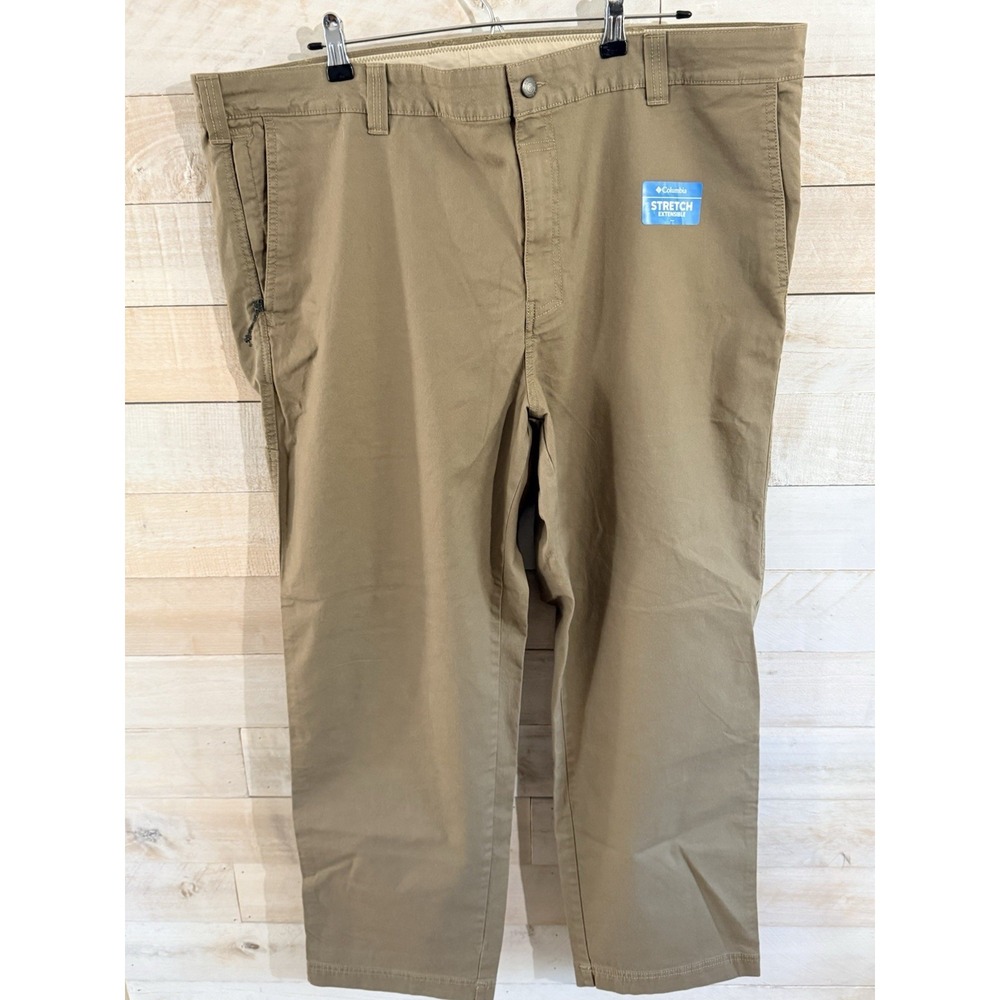 Columbia Utility Stretch Pants Men's 40x30 Khaki Tan Regular Fit